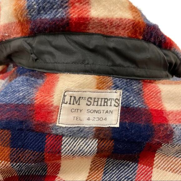 VINTAGE LIM'S SHIRTS flannel button down shirt UNISEX SIZE LARGE (read descrip) - Picture 5 of 8